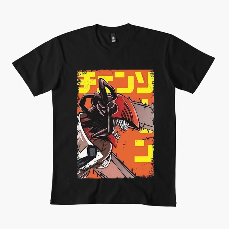 

Denji Chainsaw Man Anime Gift t shirt 0326 DEVIL HUNTER Graphic Tee 100% cotton print clothing Y2K clothes Large size Tops