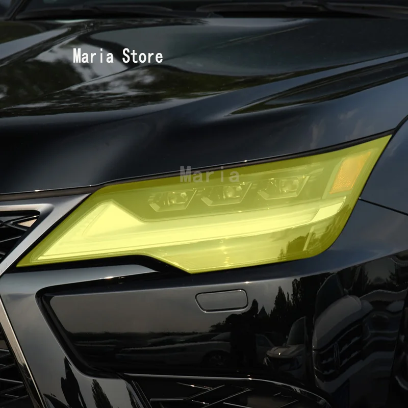 

For LEXUS LX 600 500d 2022-2023 Accessories Car Headlight Protective Film Headlamp Transparent Black TPU Light Repair Sticker