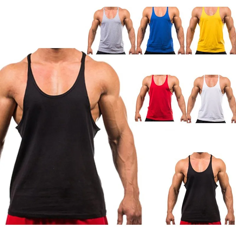 Męskie podkoszulek do eksponowania mięśni Fitness letnie kamizelki sportowe koszulka bez rękawów kamizelki męskie Tank Top kulturystyka odzież sportowa Debardeur Homme