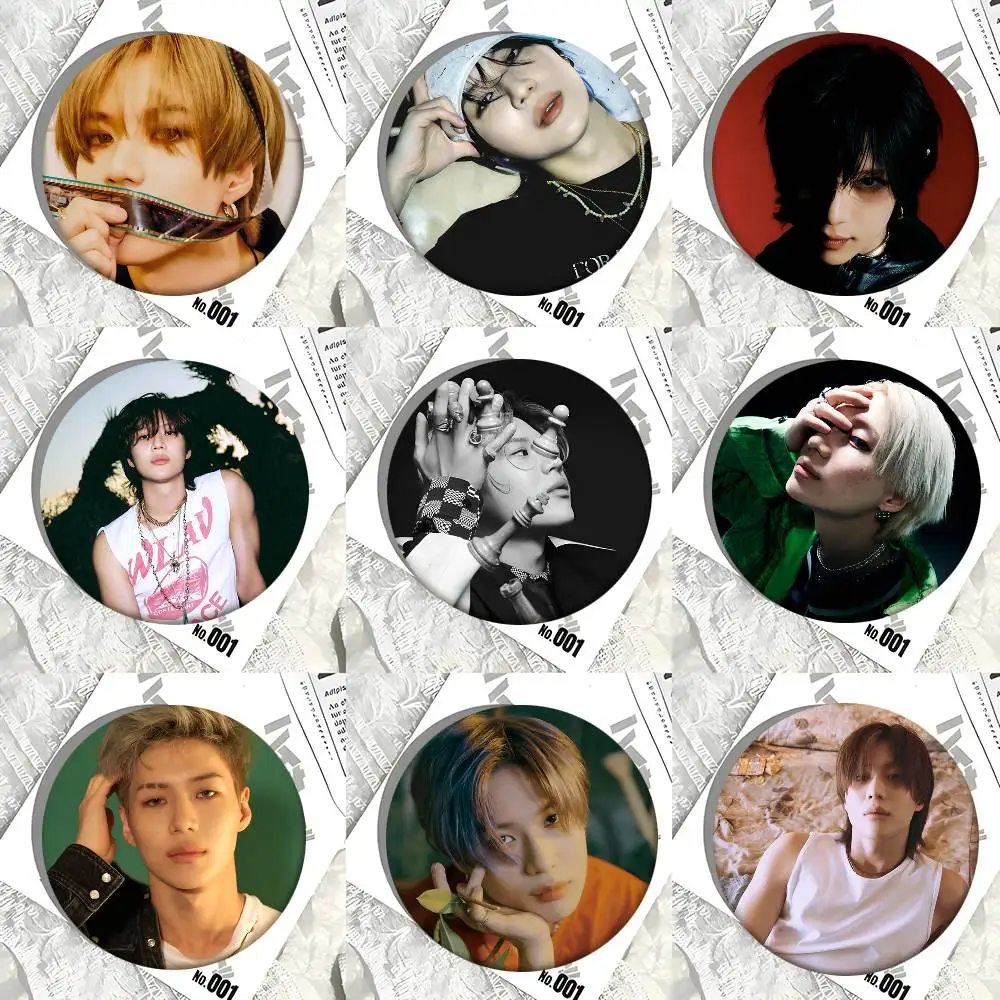 Actor L-Lee T-Taemin Round Badge Lapel Pin Backpack Clothing Jewelry Accessories Gift Brooch
