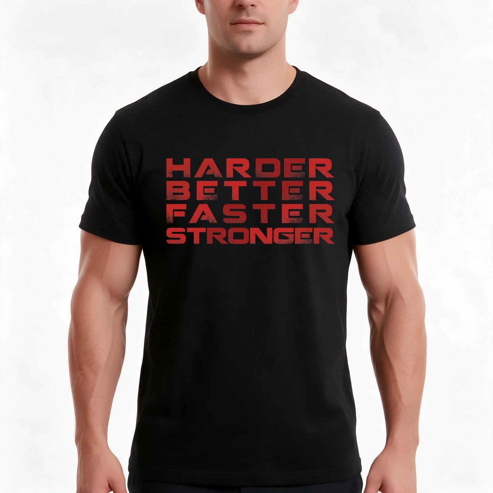 Harder. Better. Faster. Stronger. T-Shirt, Summer Casual Cotton Tee, Oversized Streetwear Tops, Vintage Graphic Print