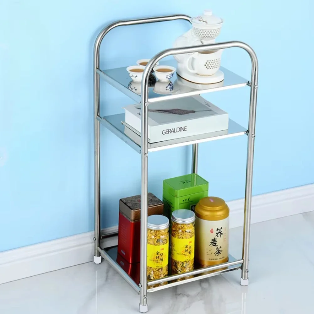 رف تخزين الحمام متعدد الطوابق قائم على الأرض رفوف تخزين حوض الاستحمام المنزلية بكرة من الفولاذ الكربوني رف تخزين بسيط