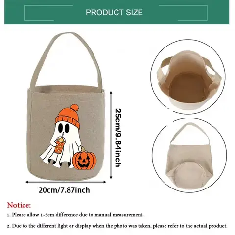 1 st Halloween Bus eller godispåse Skräcksäsong Godishink Hösthelgpresent till barn Heminredning Söt spökpumpakorg 10 best sales godisbordsdekorationer - №4