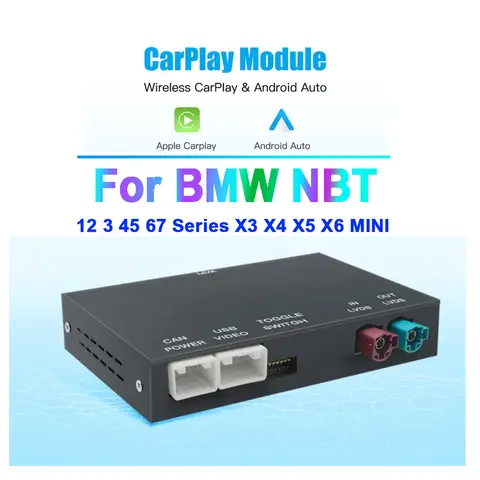 ANYFAR Wireless CarPlay Android AUTO For BMW NBT CIC System For BMW 5 Series F10 F11 2011-2017 NBT CIC Systems Support Phase Airplay