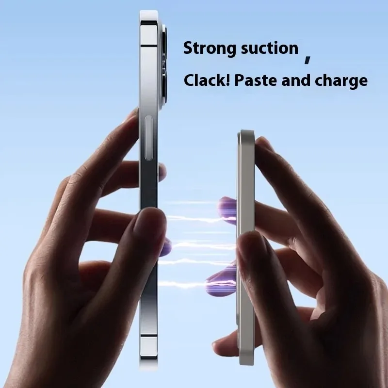 10000mAh Ultra-thin Magnetic Suction Power Bank PD20W Portable Intelligent Digital Display Mobile Power Aluminum Alloy Shell