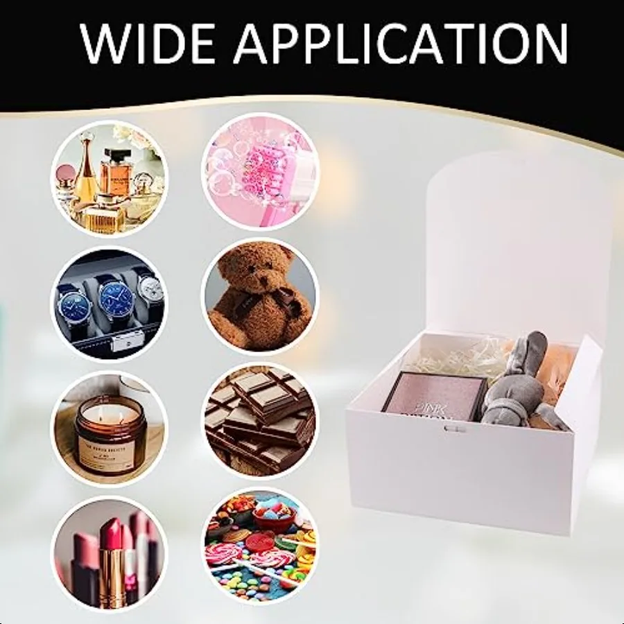 Confezione da 12 scatole regalo bianche con coperchi Scatole regalo con coperchi Scatola per proposta di damigella d'onore sfusa con scatole regalo a nastro per compleanni di nozze