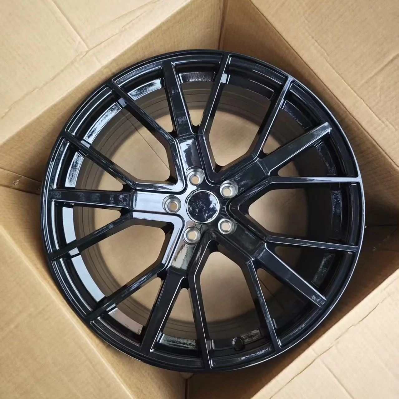  Aluminum Alloy Car Wheels 19 20 21 22 Inch Gloss Black 5 Holes PCD 112 Sport Muti Spoke Rims for Audi RS6 RS8 RS7 A4 A5 A6 A8