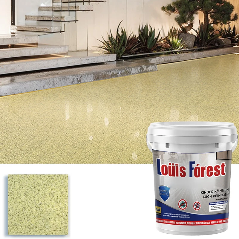 500ML High-Gloss Marble Effect Epoxy Floor Coating Waterproof Stain Resistant Abrasion Resistant SelfFlowing Epoxy Color Sand image 3