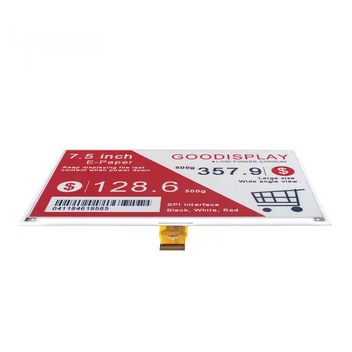 7.5-inch black, white, red three color electronic paper ink screen large screen serial interface display GDEY075Z08