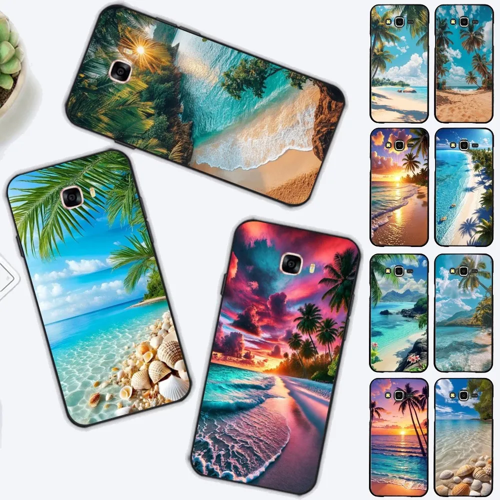 

Sea Tropical Palm Trees Beach Phone Case For Samsung J 7 Plus 7core J7 Neo J6 Plus Prime J6 J4 J5 Mobile Cover
