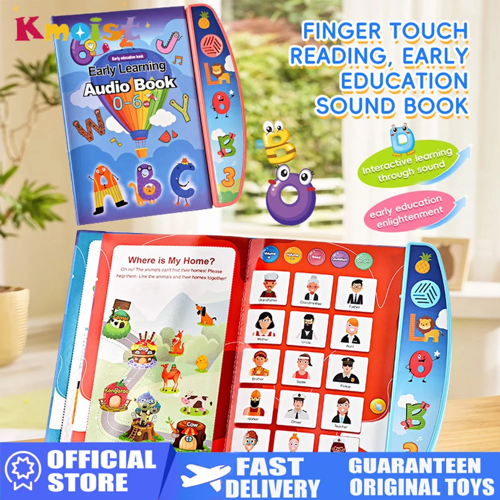 Electronic Book English Educational Sound Books Smart Electronic Book for Kids Students Children Early Education Toys Xmas Gifts