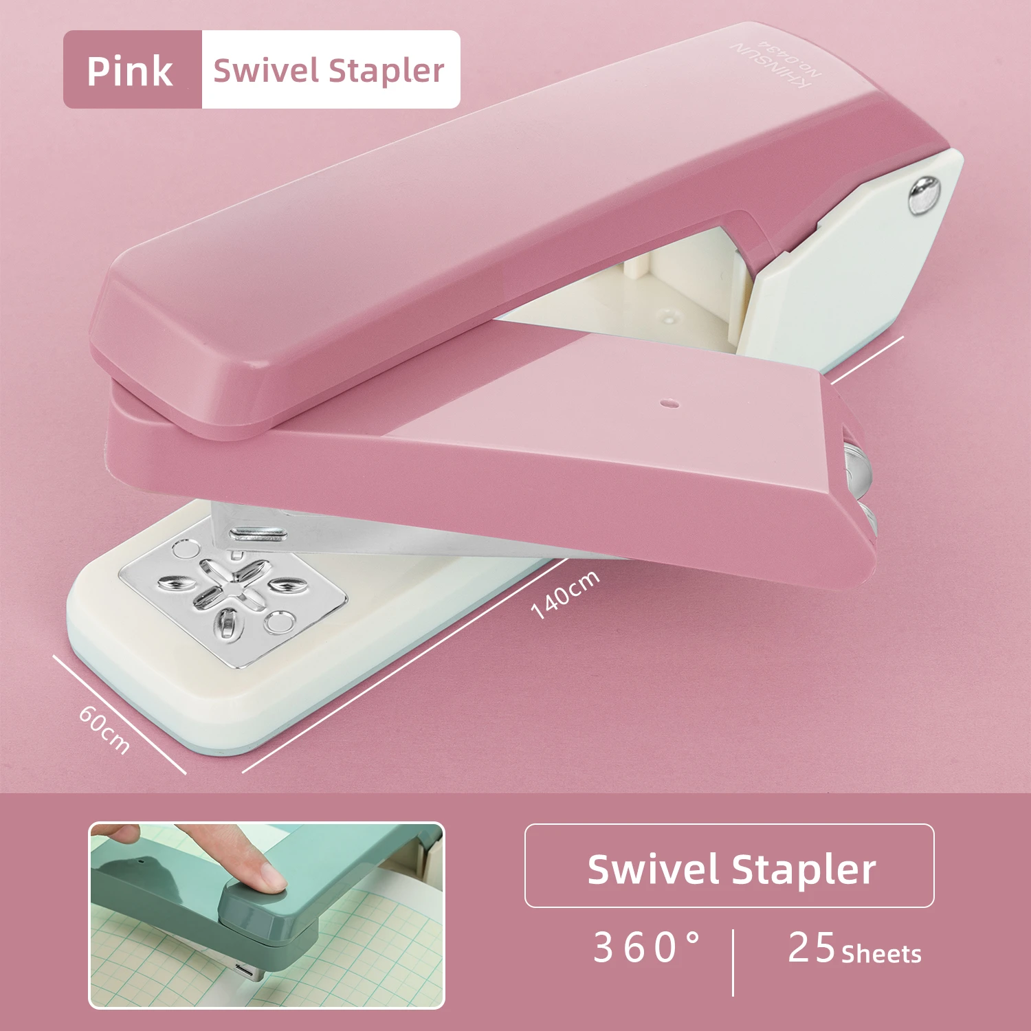 24/6 nietjes Duurzame nietmachine Draaibare nietmachine Handmatig kantoorpapier Bindgereedschap Nietmachine