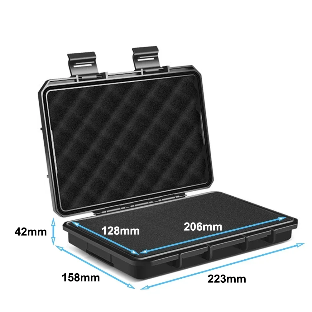 Dry Box Airtight Waterproof Tool Box Protect Against Shock Ruggedized Plastic Shockproof Sponges Compressive Strength