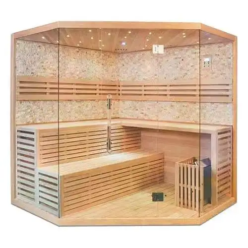 

STLF2025 Top Design Custom Shape Luxury Shower Steam Wood Sauna Room High Quality Cedar Sauna Wood Sauna