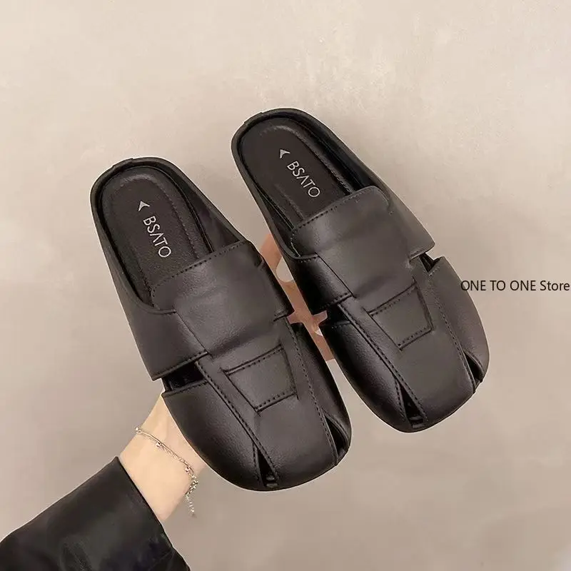 

Женские сандалии без шнуровки на плоской подошве, корейские модные нескользящие летние сабо на мягкой подошве, уличная одежда, тапочки для ленивых девочек, оптовая продажа