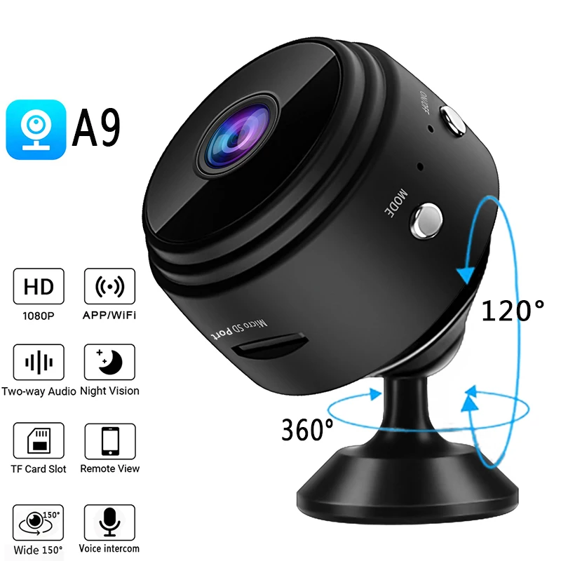 A9 Mini Camera HD 1080p WiFi Camera Wireless Night Version Voice Video Mini Camcorders Smart Home Video Surveillance Camera