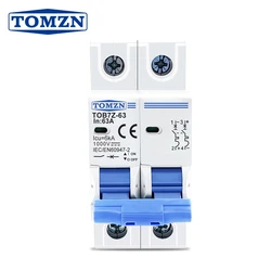 TOMZN TOB7Z-63 2P DC 1000V Solar Mini Circuit Breaker 3A 6A 10A 16A 20A 25A 32A 40A 50A 63A DC MCB do systemu PV