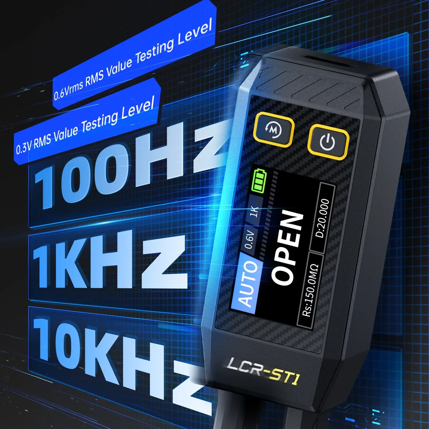 FNIRSI LCR - ST1 Smart Bridge Tweezer An Auto Multimeter for Testing LCR, SMD ESR, Resistance, Inductance, Continuity and Diode