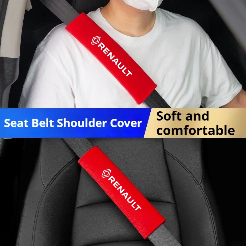 2 قطعة غطاء حزام مقعد السيارة الكتف ألياف الكربون حماية الحال بالنسبة لرينو كليو ميجان ترافيك كابتور ماستر لوجان كانجو داستر سبو
