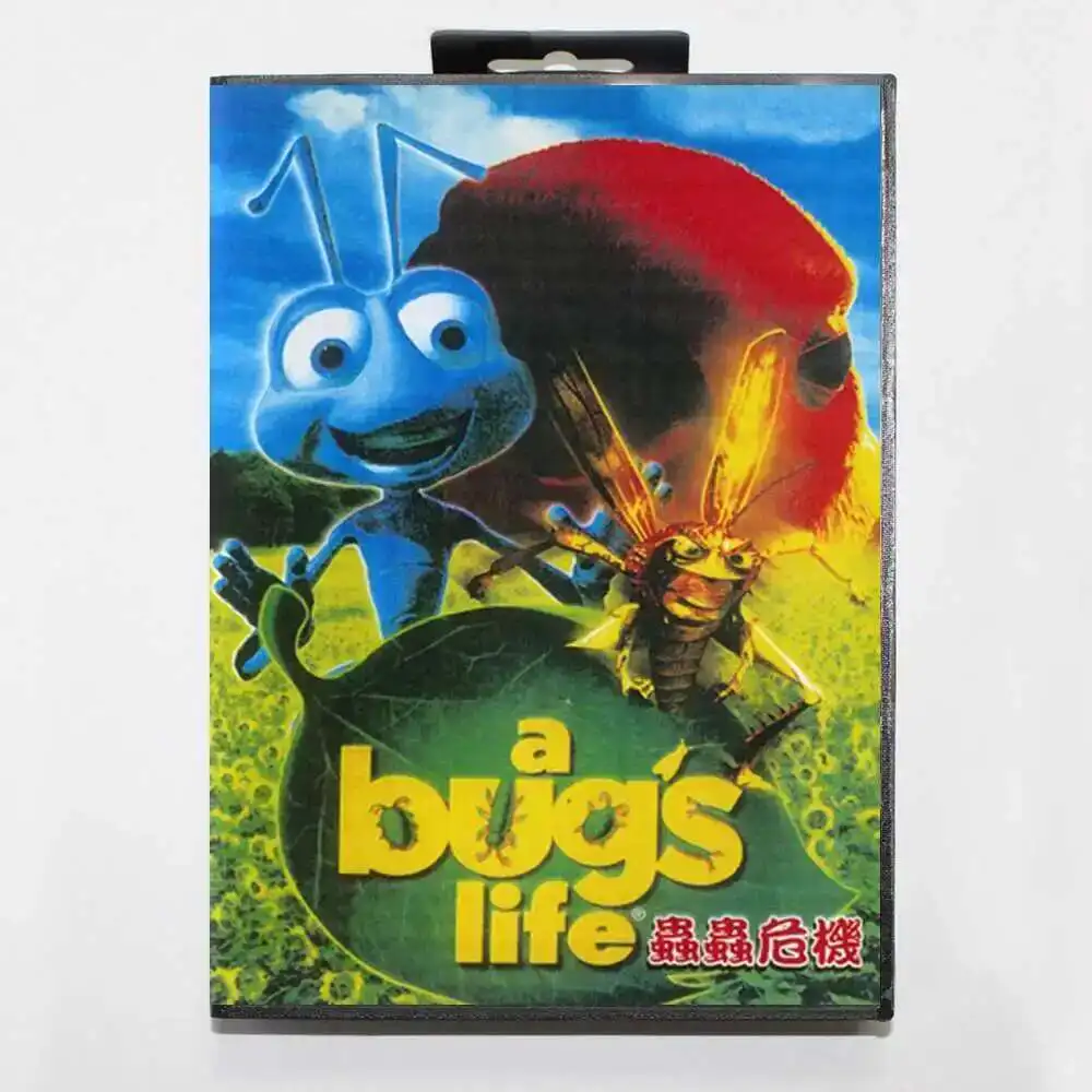 بطاقة ألعاب A Bugs Life MD مع صندوق مخصص لوحدة التحكم Sega Megadrive Genesis 16 بت