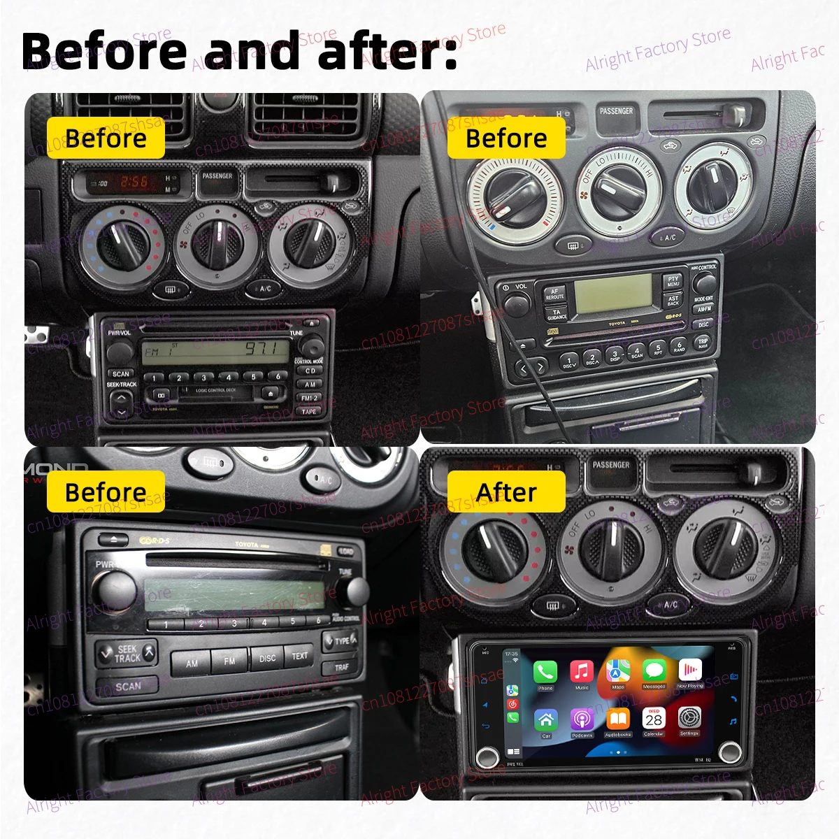 2Din Android Radio Car Multimedia for Toyota MR2 MR 2 2000-2007 Head Unit GPS Stereo 7
