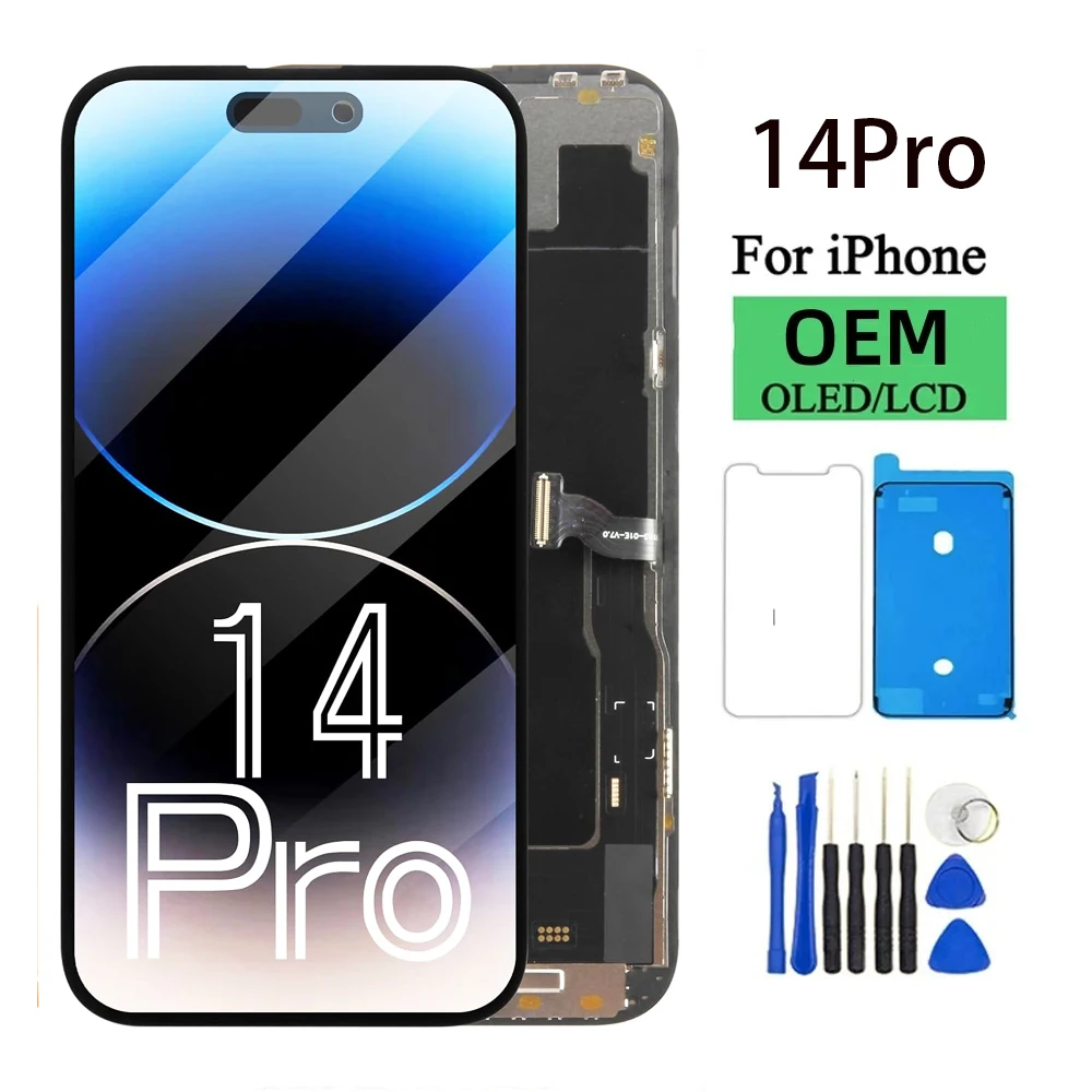 OLED Pantalla dla iPhone'a 14 Pro Wyświetlacz LCD Zestaw dotykowy Digitizer z ekranem dotykowym 3D dla iPhone'a 14 Pro Wymiana ekranu LCD