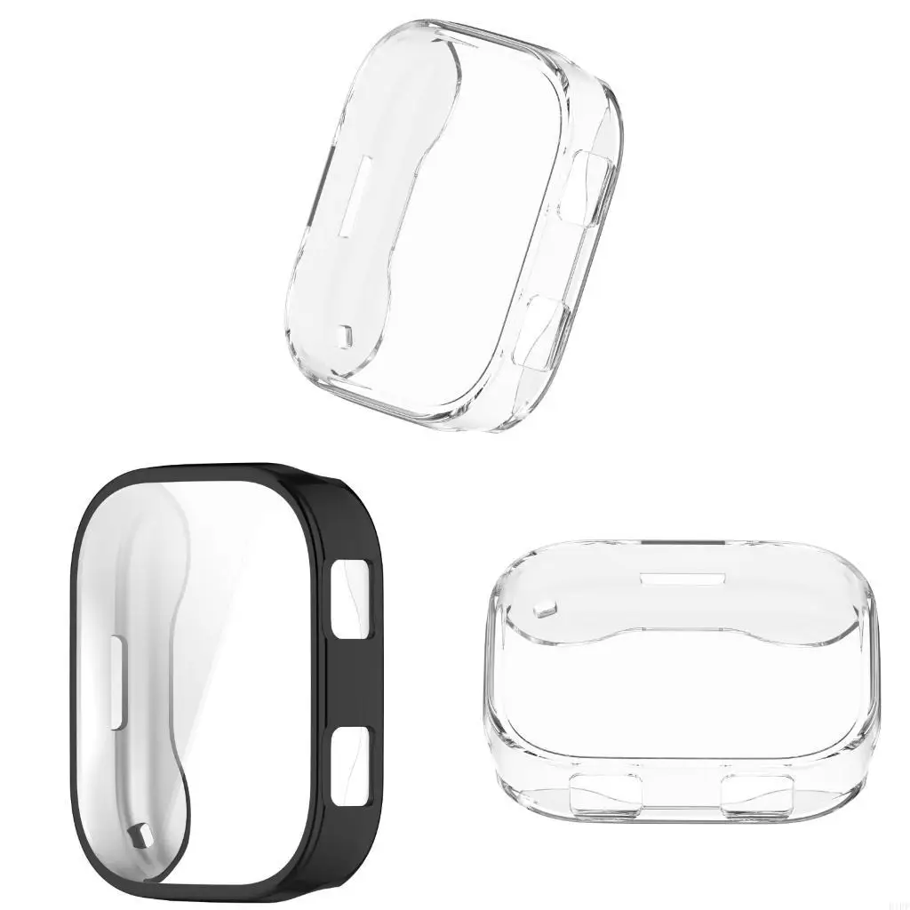 E1PF Smartwatch Case with Clear Front Cover and Flexible Case for Daily Wear