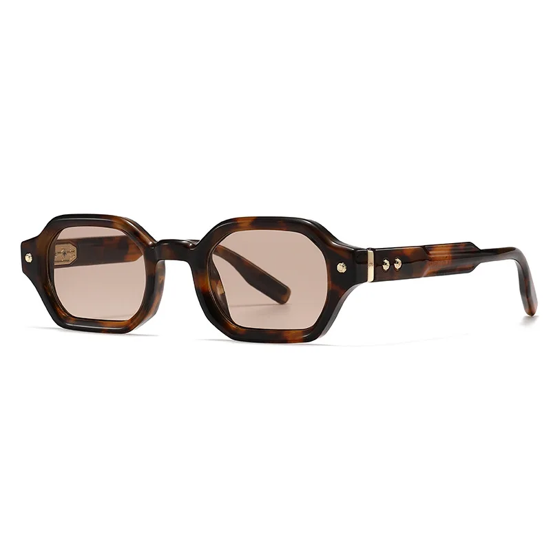 Polygonal model catwalk sunglasses Fashion and trendy brands street style sun glasses for men and women