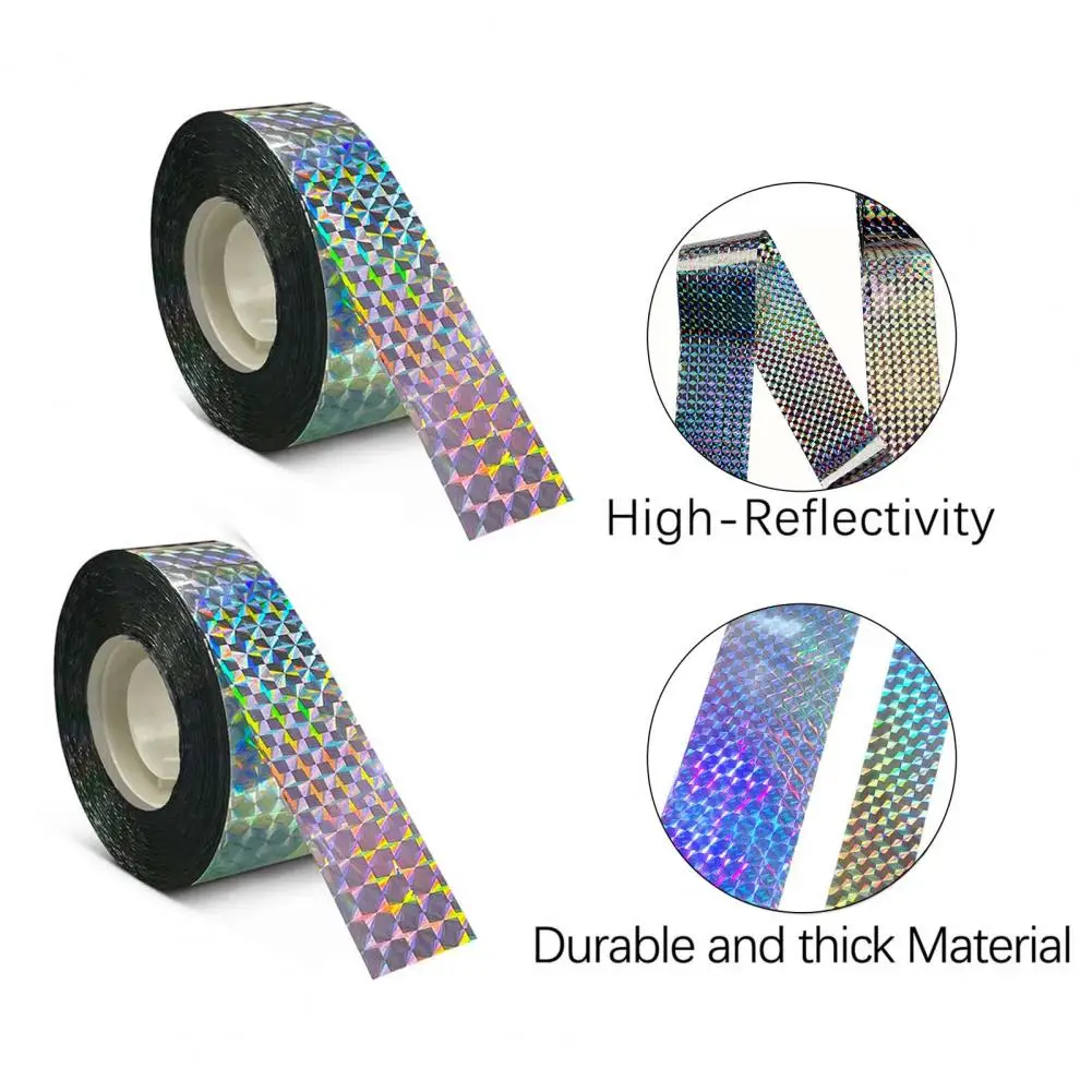 1 Roll Birds Ribbon Shining Bird Tape  Fence Bird Reflective Ribbon Decor