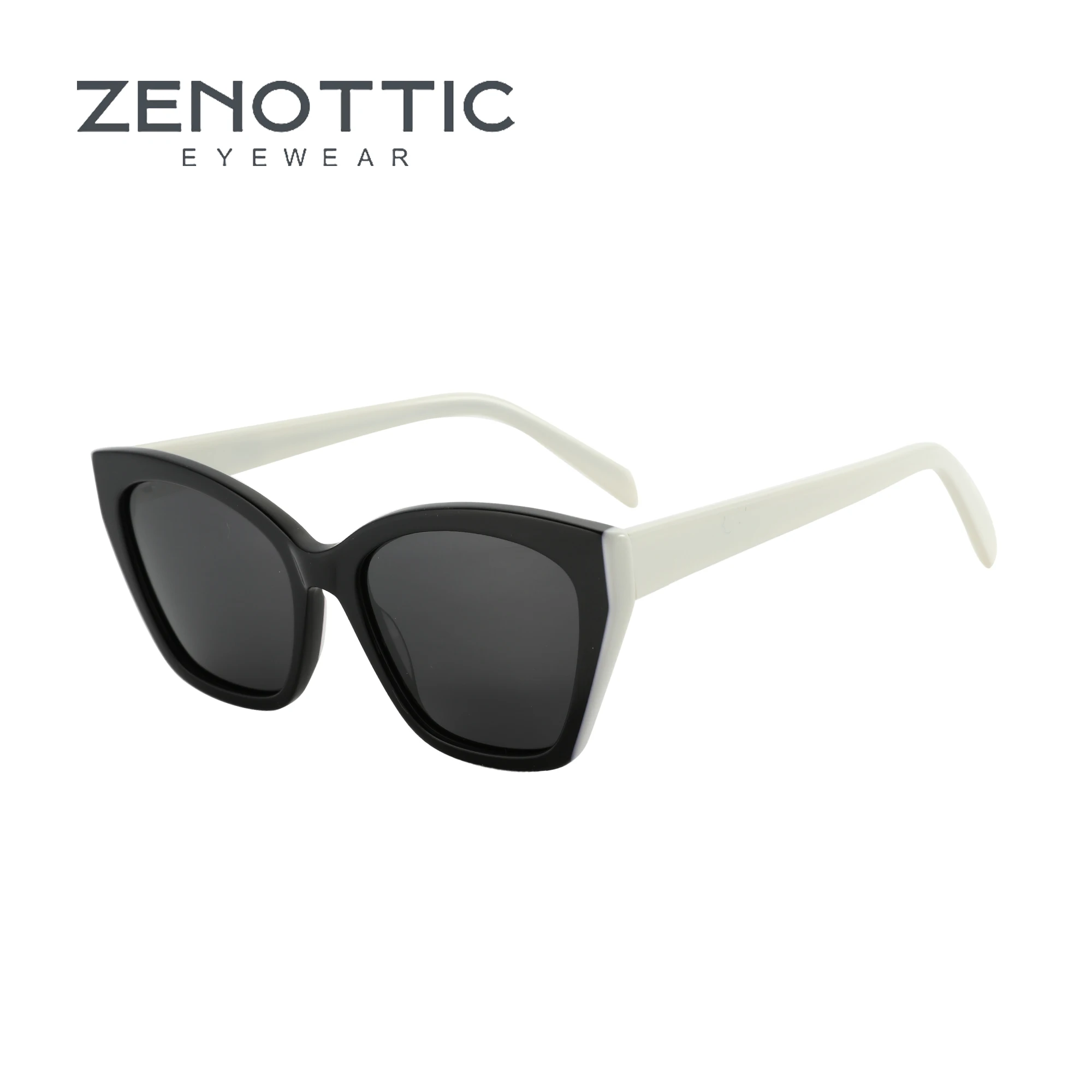 

ZENOTTIC Cateye Polarizing Sunglasses Women 2024 Shade Handmade Acatate Square Polarized Sun Glasses GS5075