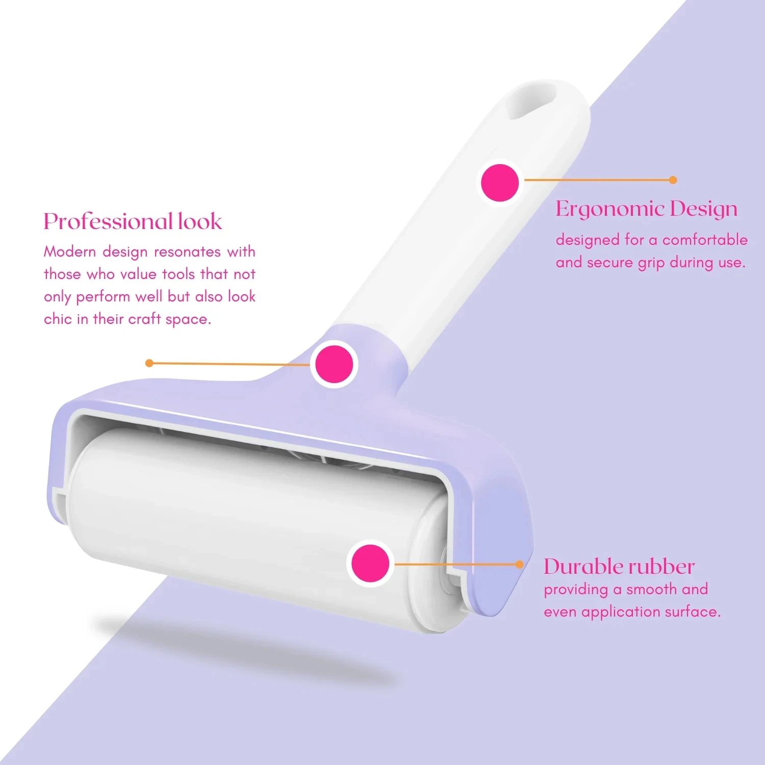 Rubber Roller For Cricut/Silhouette Crafts, Works With Iron On, Vinyl, Reusable Rubber Roller For Craft and DIY Projects