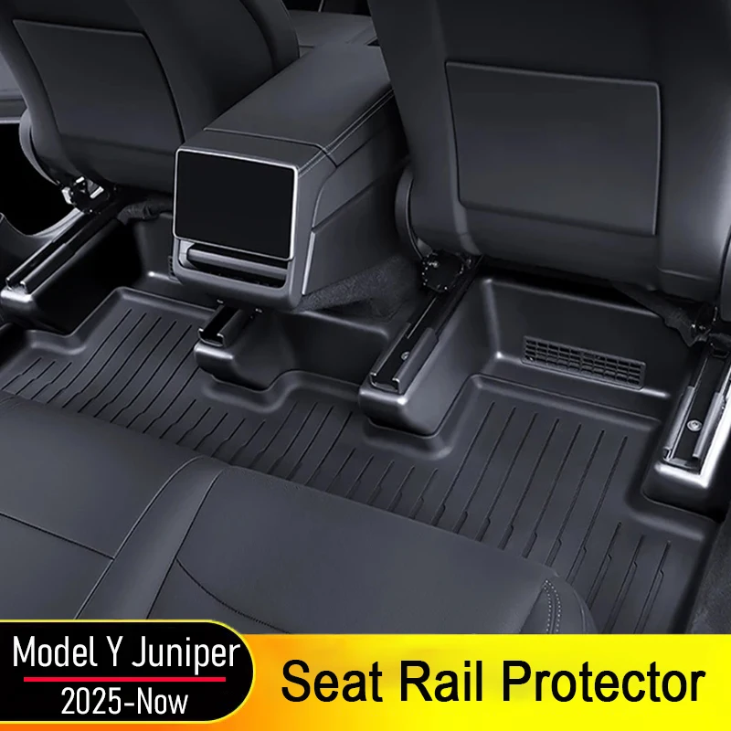 5 7PCS Seat Slide Rail Pad Cover for Tesla Model Y Juniper 2025 2026 Underseat Protector Seat Track Cover Mat Travel Accessories