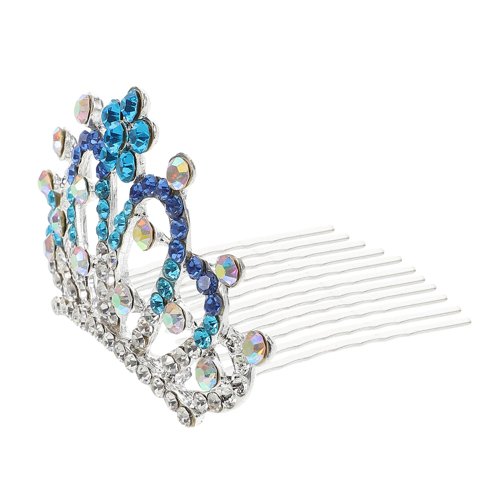 

Gradient Rhinestone Crown Headpiece Crystal Hair Comb For Women Wedding Bridal Party Prom Tiara Accessory