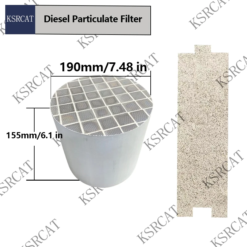 Premium 190*155mm Silicon Carbide Diesel Particulate Filter High Efficiency DPF with Honeycomb Structure for Exhaust System