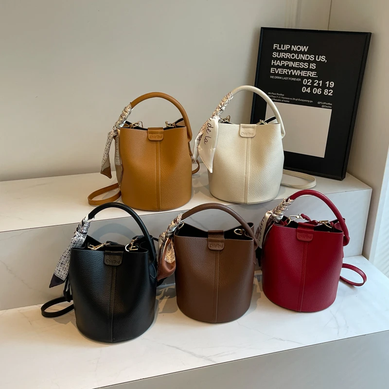 Senior Sense Retro Color Small Bag Women's New Crossbody Bag Super Fire Bucket Bag