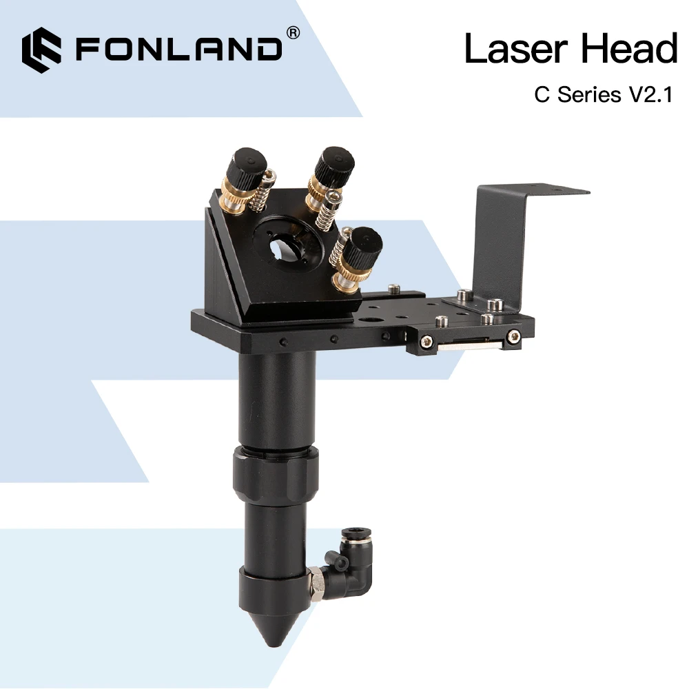 FONLAND C Series CO2 Laser Head Dia.18 FL38.1& Dia.20 FL50.8 / 63.5/101.6mm Mount for Laser Engraving Cutting Machine(Black)