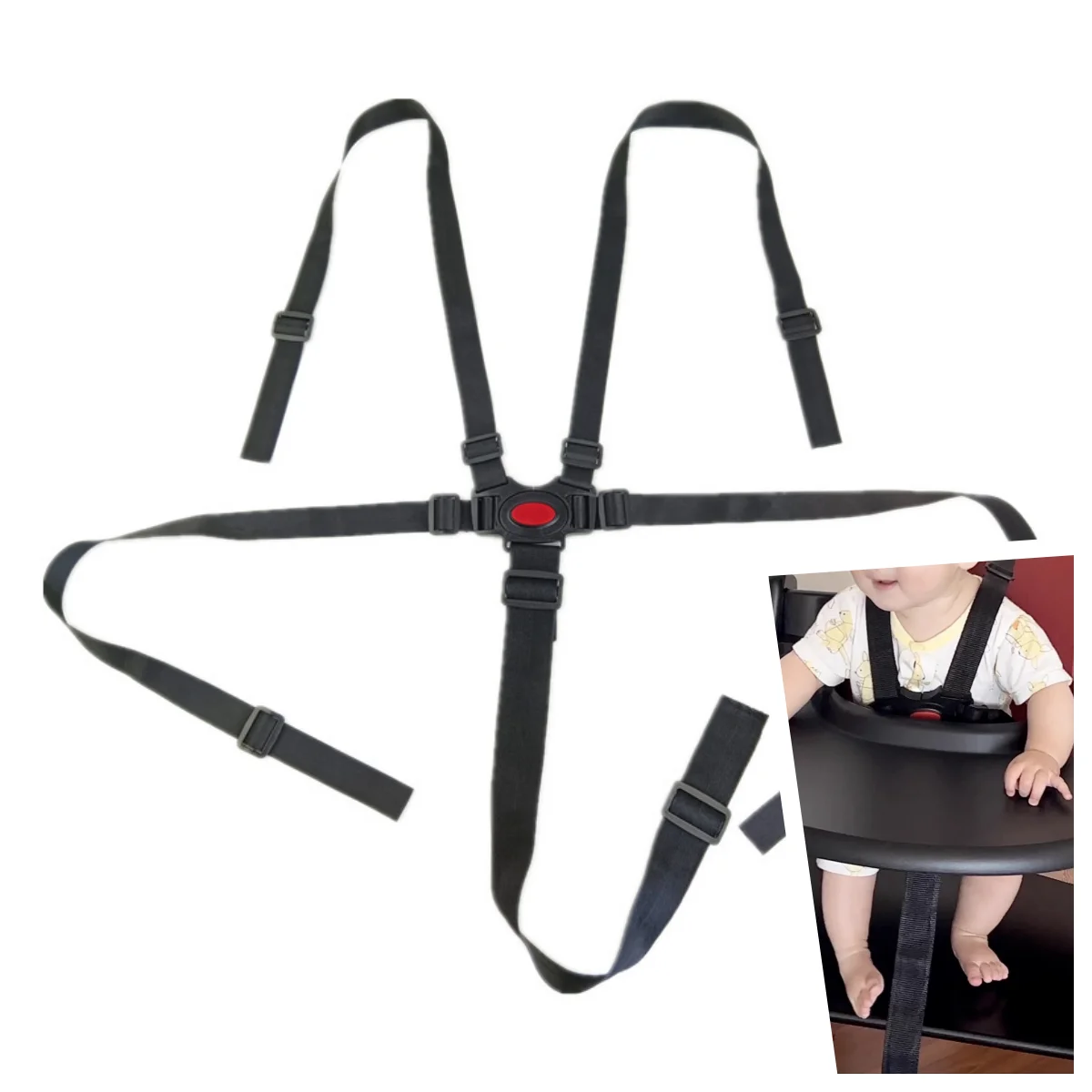 

Ремень безопасности для детской коляски, аксессуары для коляски, детский обеденный стул, ремень с пятью точками, детский стул, трехточечный ремень безопасности, защита от падения