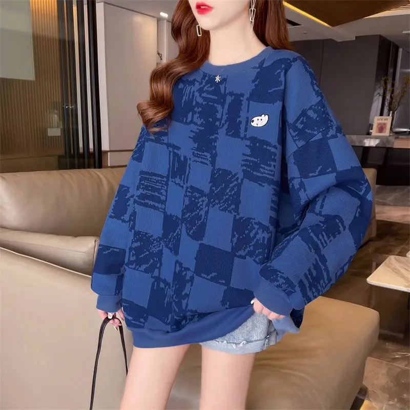

Women Sweatshirt Loose and Versatile Age-reducing Slimming Lazy Style Top