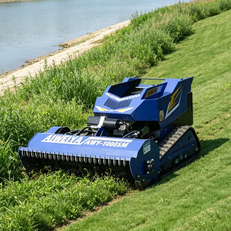 Customized Labor Saving Remote Control Lawn Mower Self Propelled Lawn Mower For Fruit Orchard Farm Hillside Lawn Work
