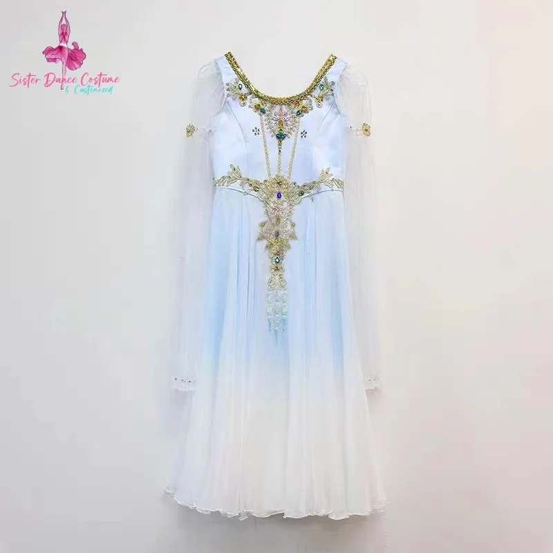 High-end private custom tutu Mariinsky costume Swan Lake scene triple dance dress children's competition