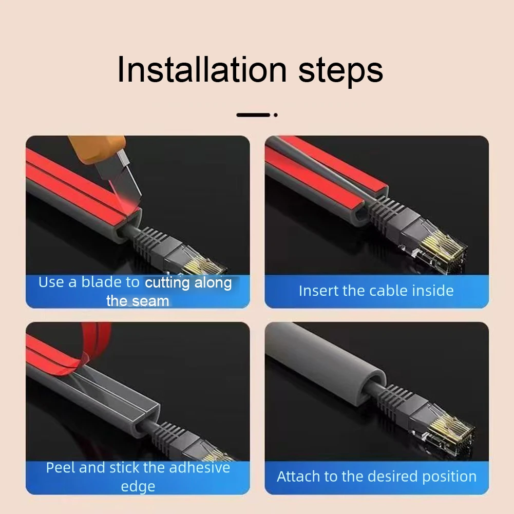 غطاء سلك الأرضية، واقي كابل الطاقة ذاتي اللصق للأسلاك على سلك الأرض، منظم سلك إدارة الكابلات الأرضية #5