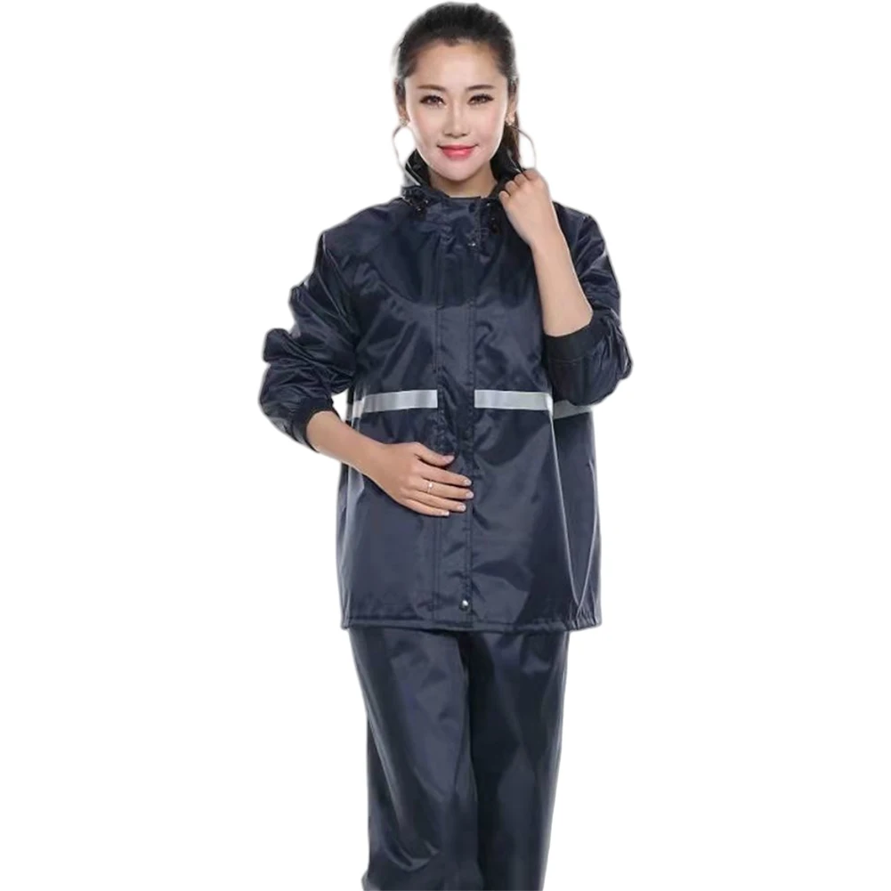 Thickened Raincoat Suit Reflective Waterproof Rainstorm Prevention Adult Jacket Pants  Moto Riding Rain Coat Biker Rain L-3XL