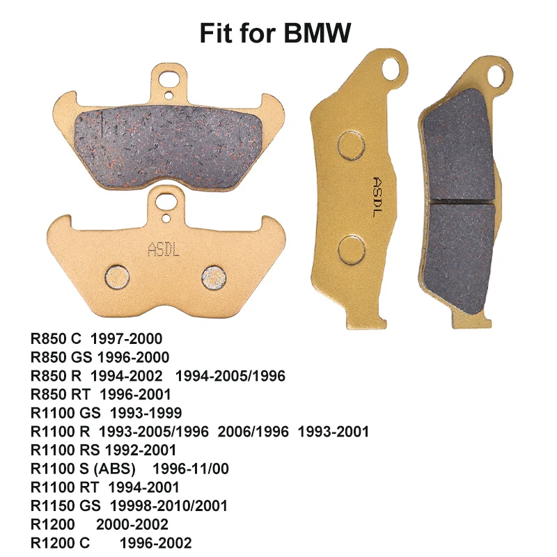 Motorcycle Ceramic Front Rear Brake Pads For BMW R850 C/GS/R/RT R1100 GS R1100 R/RS R1100 RT R1150 GS R1200 C 2005 2004 2003