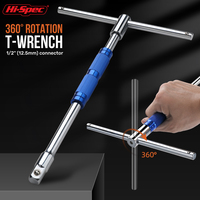 Hi-Spec T Handle Hexagon Wrench Adjustable Hex Allen KEY Wrench Spanner Socket Wrench Repair Universal Extension Rod Hand Tools