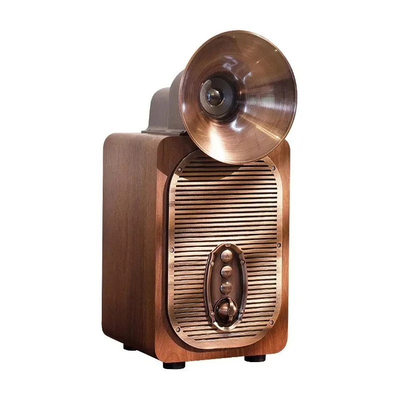 Light luxury advanced retro phonograph bluetooth speaker wooden bluetooth speaker high sound quality