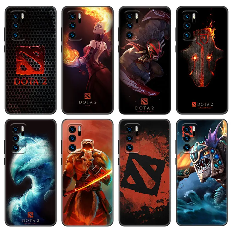 Game Dota 2 Case For Huawei P50 P40 P30 P20 Pro P10 P9 P8 Lite 2017 P Smart Z S 2021 2020 Pro 2019 2018 Black Cover