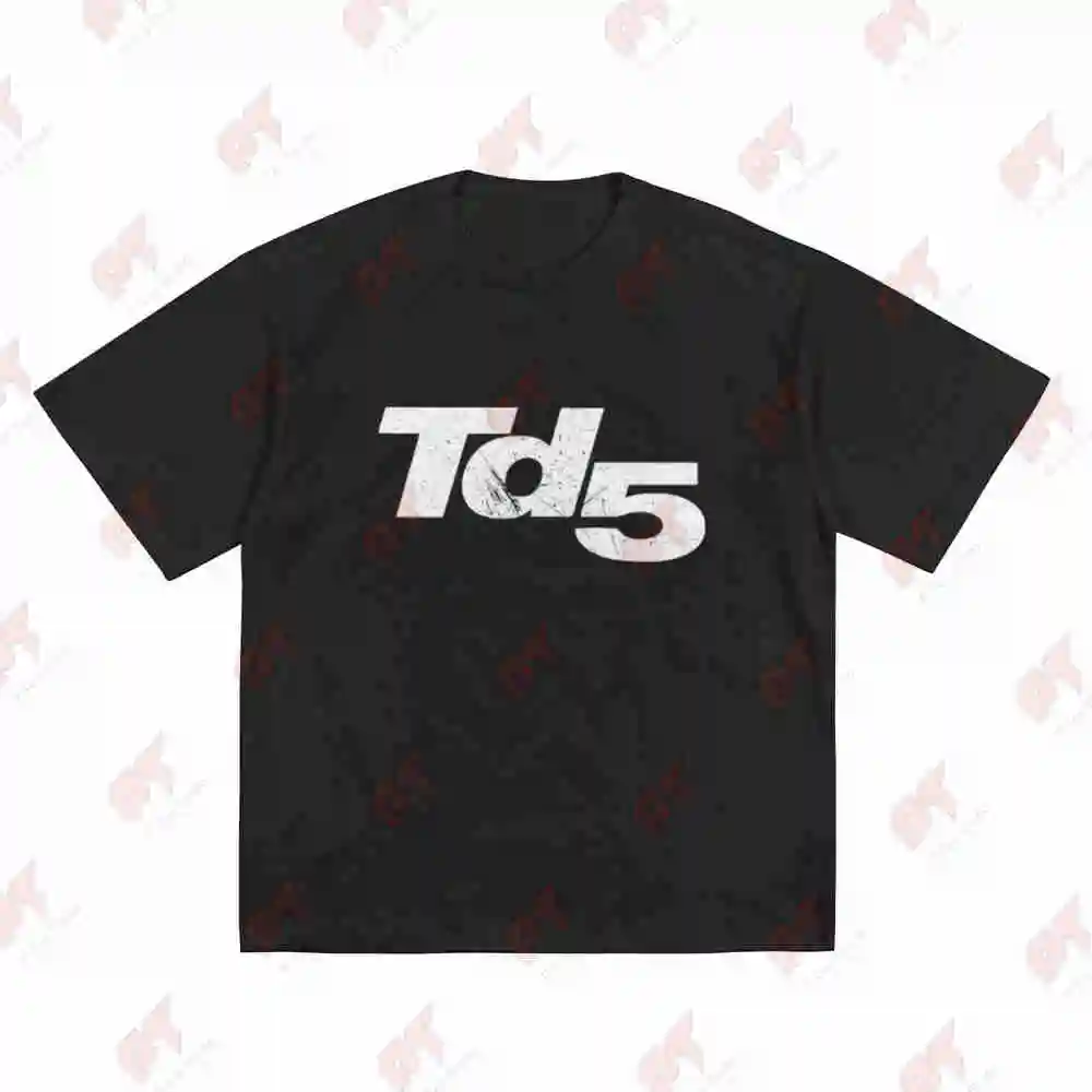 TD5 Inline 5 Cylinder Distressed Logo Short Sleeve Tee 100% Cotton T-Shirt