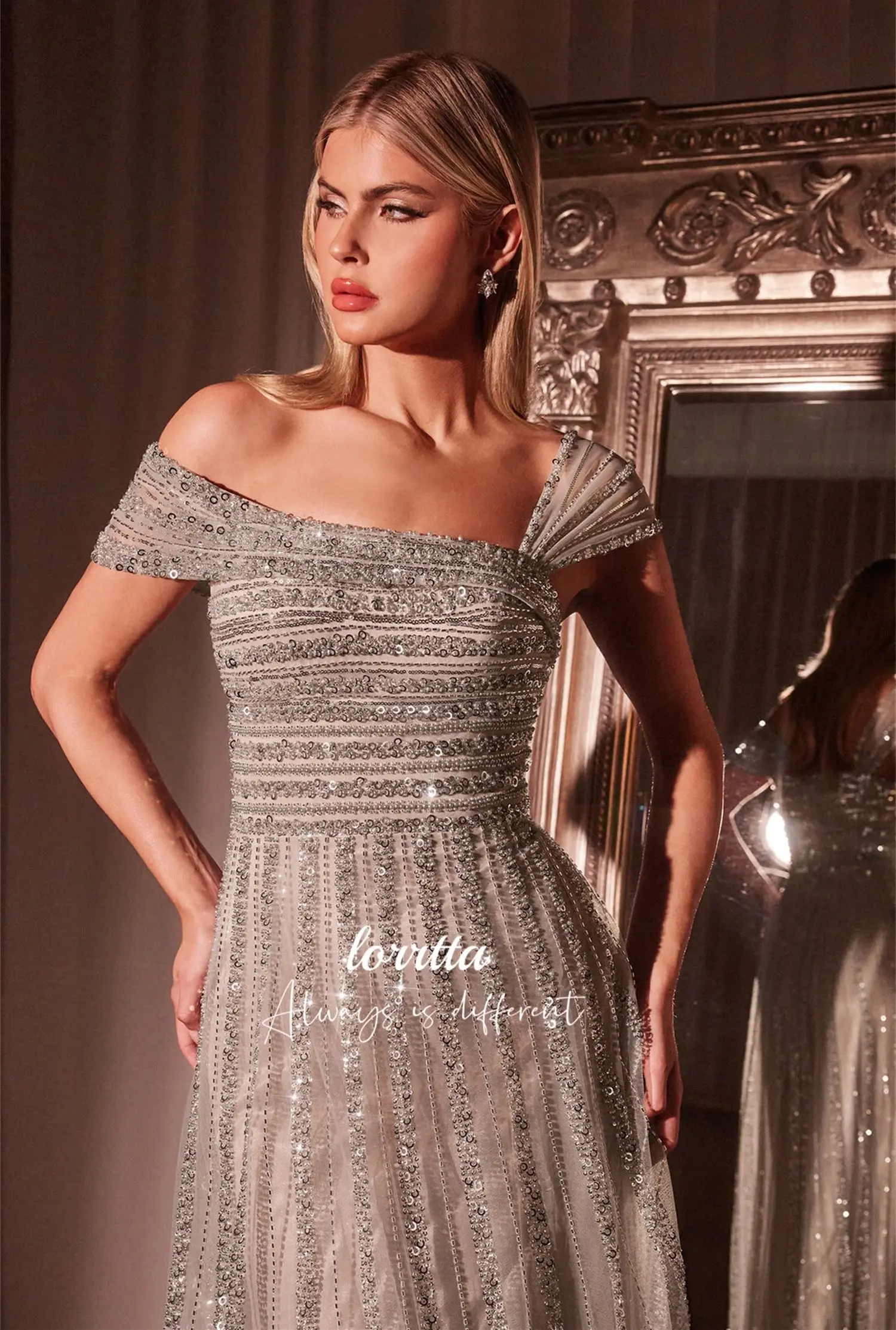 Lorrtta Customized Party Dress Prom Dresses 2025 Sharon Happy Evening Dresses for Special Occasions Glitter Fabric Luxurious image 6