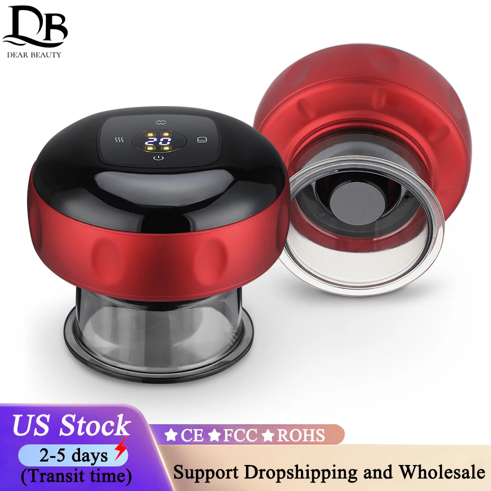 

Intelligent Vacuum Cupping Massage Device Electric Heating Scraping Suction Cups Physical Fatigue Relieve Health Guasha Cans