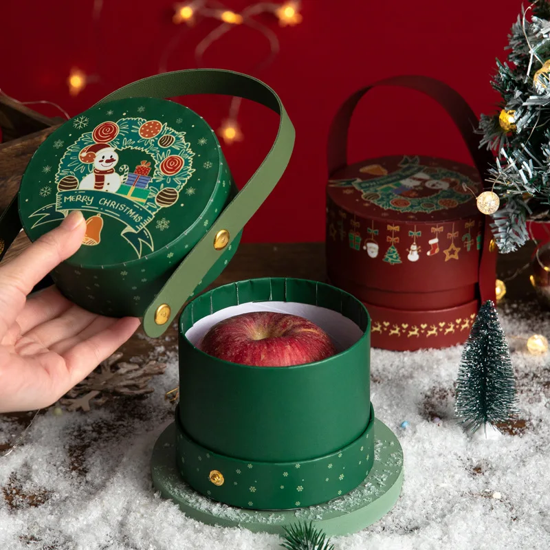 Fashion Large Capacity Christmas Gift Box Hard Paper Candy Box Candy Storage Containers for Holiday Xmas Supplies Happy New Year